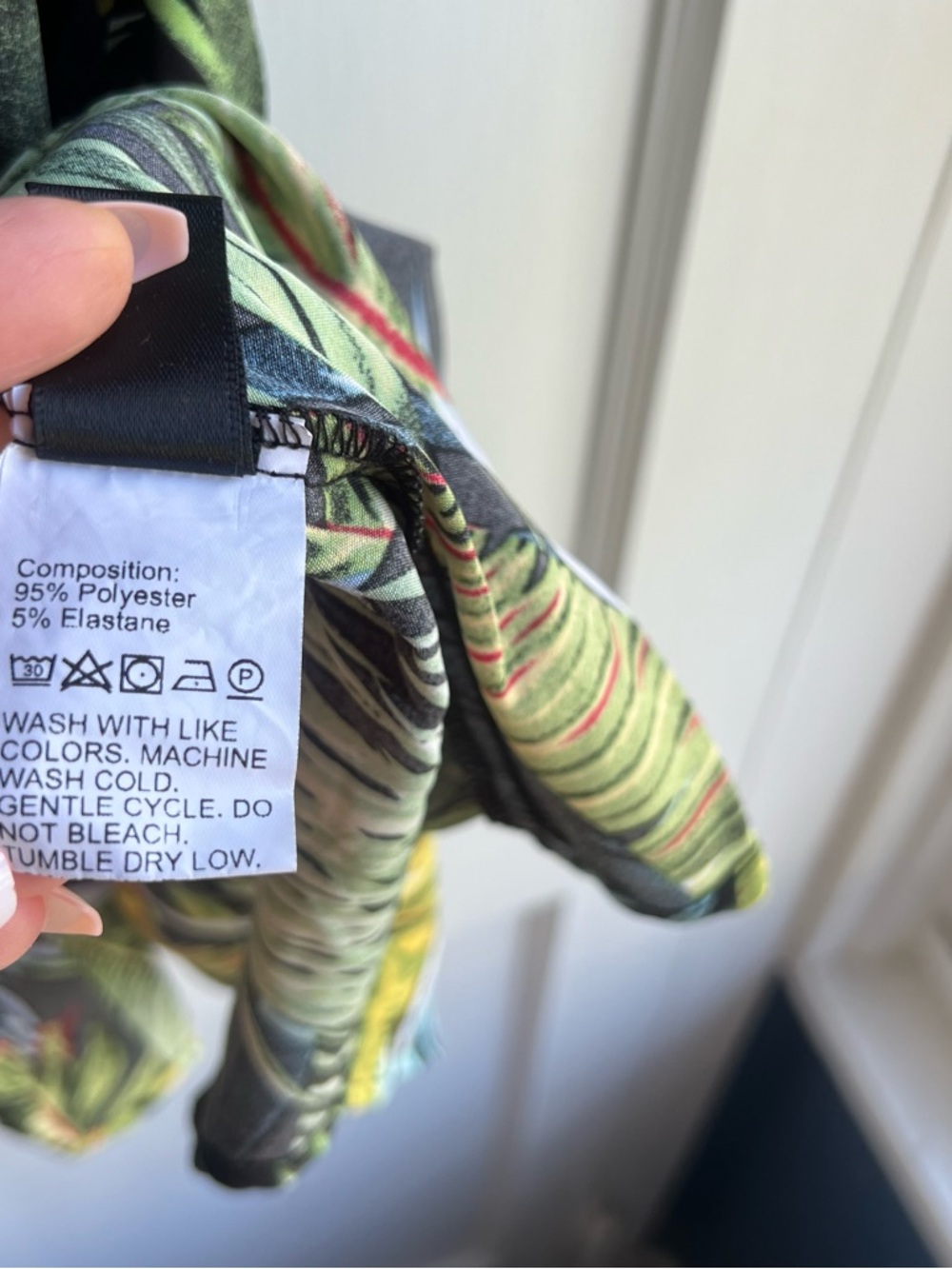 SHEIN Black & Tropical Leaf Print Midi Dress - Picture 8 of 12